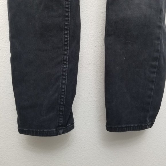 Free People Black High Rise Ankle Skinny Distress sz 28 - Picture 3 of 11